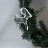 Glass Deco Goat Ornament