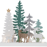 Reindeer Family Forest Scene