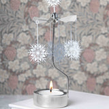 Rotating Candle Holder - White Star