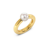 Modernist Pearl Ring Gold