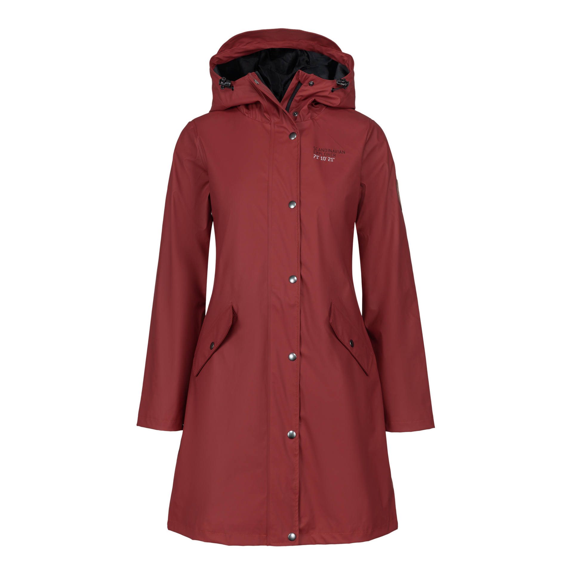 Burgundy raincoat ladies online