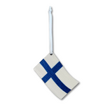 Finnish Flag Wood Ornament