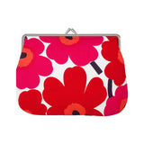 Puolikas Kukkaro Mini Unikko Large Coin Purse - Red, White