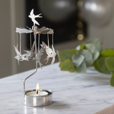 Rotating Candle Holder - Swallow Silver