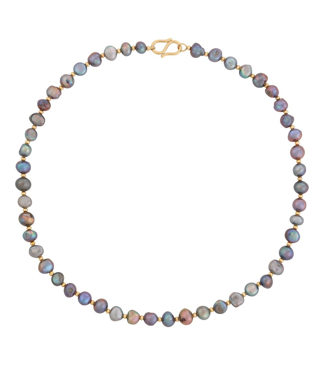 Iris Pearl Necklace Teal Gold – Scandinavian North